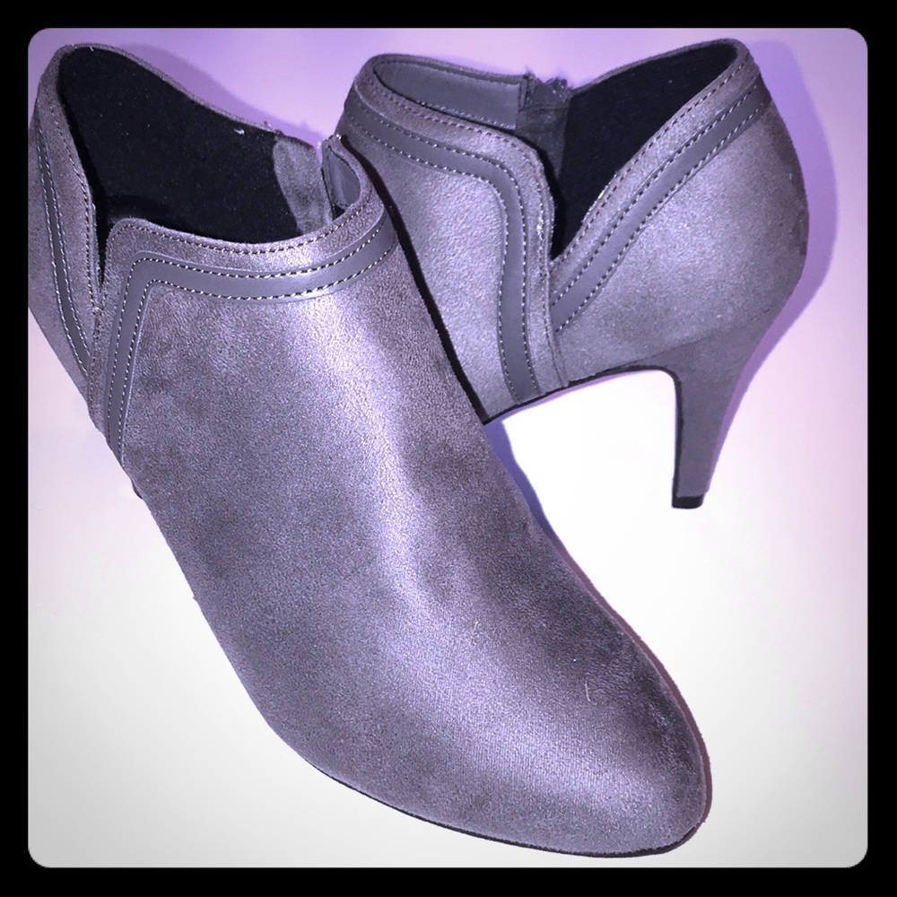 Grey Suede Booties